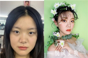 2019年9月兰州悦风美妆学院“素秋杯“新娘妆作品评选